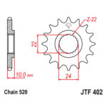 Lančanik prednji JT  JTF402-16-50-32054 (520)16 zuba