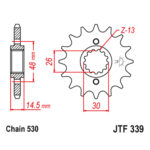 Lančanik prednji JT JTF339-16-50-35004 (50) 16 zuba