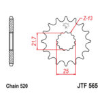 Lančanik prednji JT  JTF565-15-50-32006 (520)15 zuba