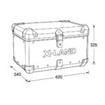 Centralni kofer X-LAND ALU sivi 45L - Slika 4