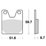 Disk pločice TRW MCB702 ( ORGANIC )