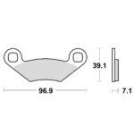 Disk pločice TRW MCB619 ( ORGANIC )