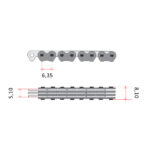 Lanac bregaste osovine DID SCA0409A-144L linka - Slika 2