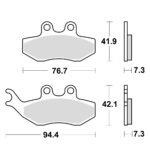Disk pločice TRW MCB734 ( ORGANIC )