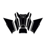 Nalepnice rezervoara TANK PAD set BMW F 900 GS ADV (24 -) crno siva GP KOMPOZIT