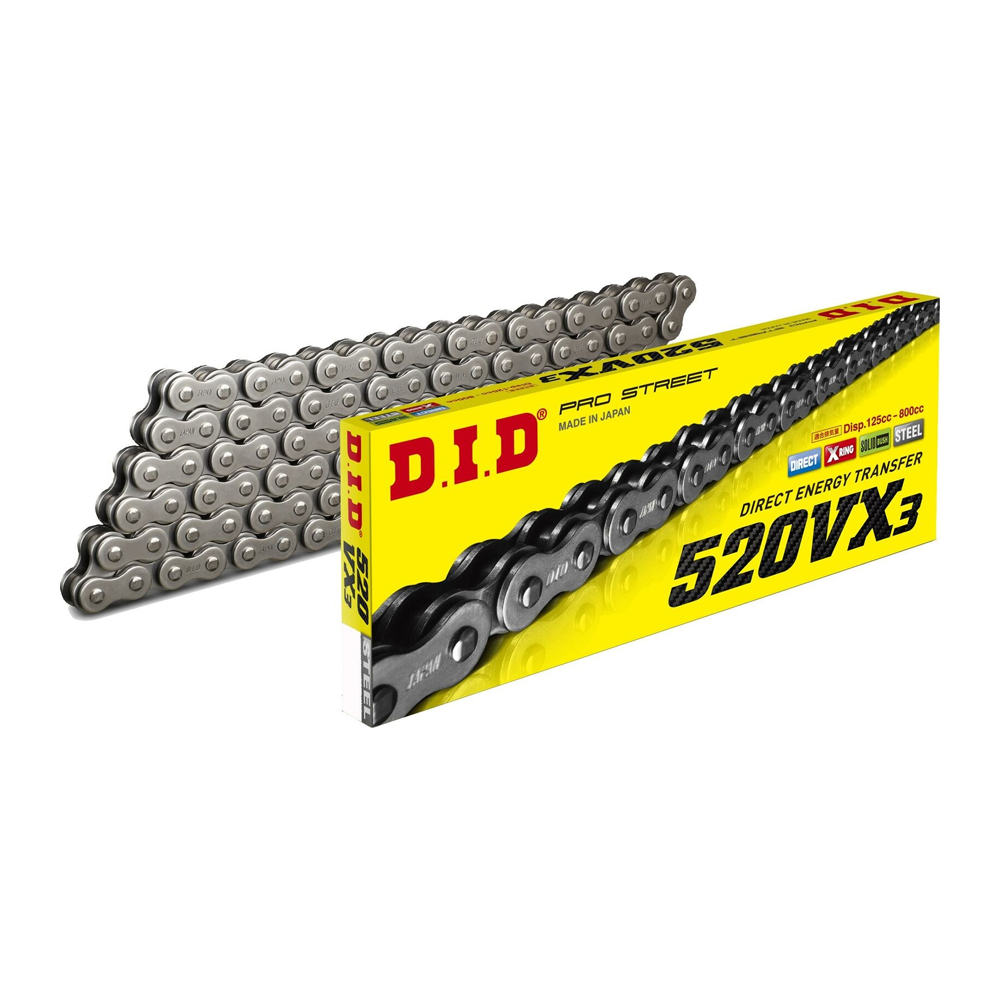 0fdbc7f8-2616-483e-8d95-03a75abd6e18 Lanac DID 520VX3 108 linkova Pro-street X-Ring - Slika 1