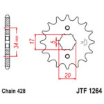 Lančanik prednji JT JTF1264-17-50-15027 (428) 17 zuba