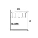 Filter ulja HF303C Hiflo hrom - Slika 2