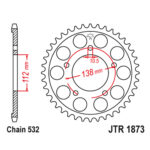 Lančanik zadnji JT JTR1873-48-50-27006 (532) 48 zuba