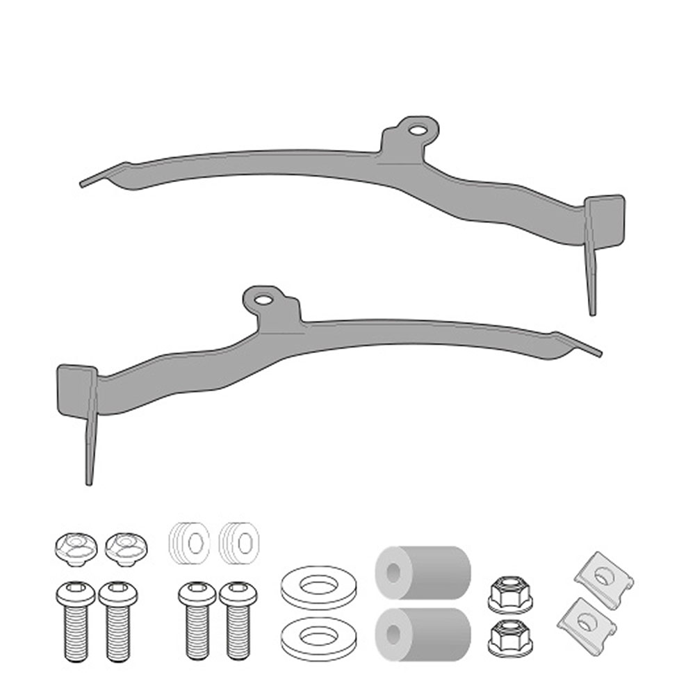 51553c6c-18c5-4861-b07f-eeae4433e32c Nosač vizira Kappa Yamaha X-MAX125 250 (14-17) / 400 (13-16) D2111KITK - Slika 1