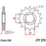 Lančanik prednji JT JTF579-16-50-35016 (50) 16 zuba