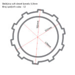 Lamele TRW MCC611PK kompletne BMW K/ R 1200 05-09 - Slika 2
