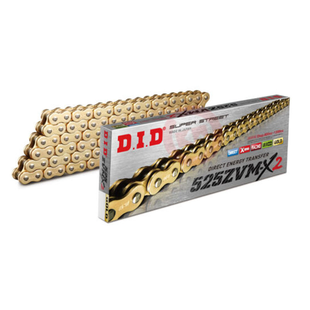 c9e6ee81-68a8-4d7e-bc7c-f81af4442764 Lanac DID 525ZVMX2-GG link zlatni Super-street X-Ring - Slika 1