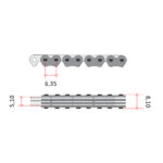 Lanac bregaste osovine DID SCR0409-134L linka - Slika 2