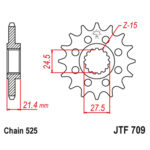 Lančanik prednji JT  JTF709-15 (525) 15 zuba